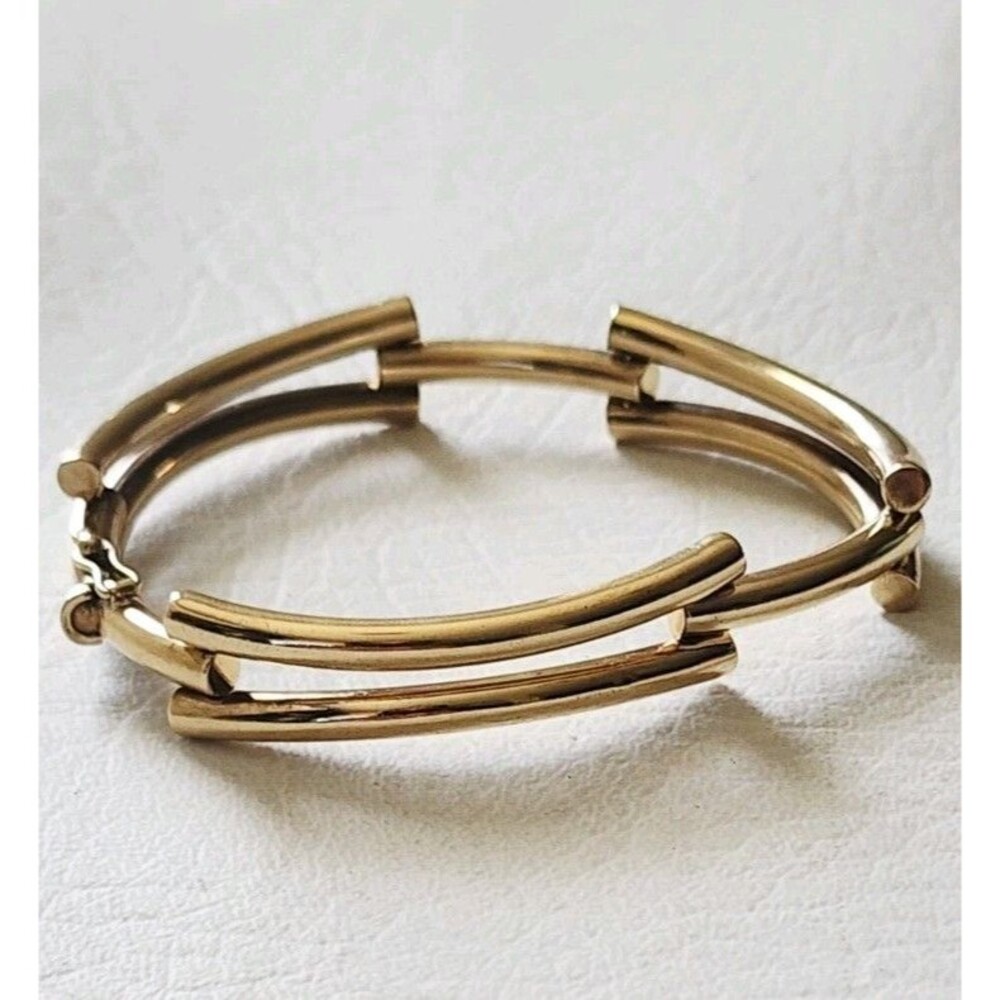 Vintage Arr Arpas 14k Yellow Gold 14.72 Grams Pipe Bracelet